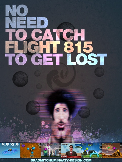 Flyer1 smartphone game Brad Mitchum - No need to catch flight 815 to get lost