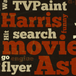 Generated word clouds by Wordle with ChunkFive font