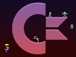 Logo Commodore couvert de Lemmings